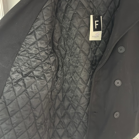 Pea coat Men’s Jacket Size XL Black - Picture 2 of 3